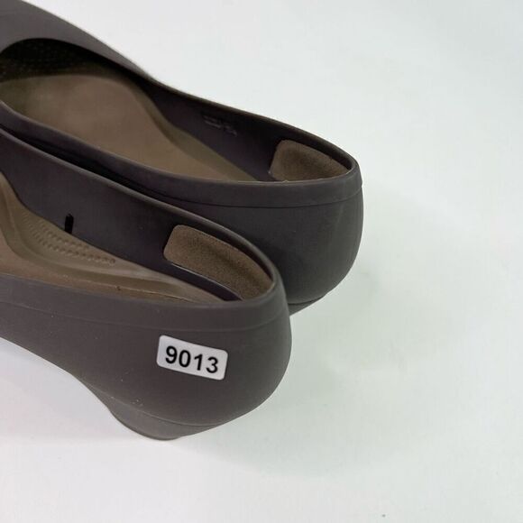 Dual Crocs Comfort Pump Womens 9 Black Lina Wedge Heel Slip On Closed Toe - Picture 9 of 11